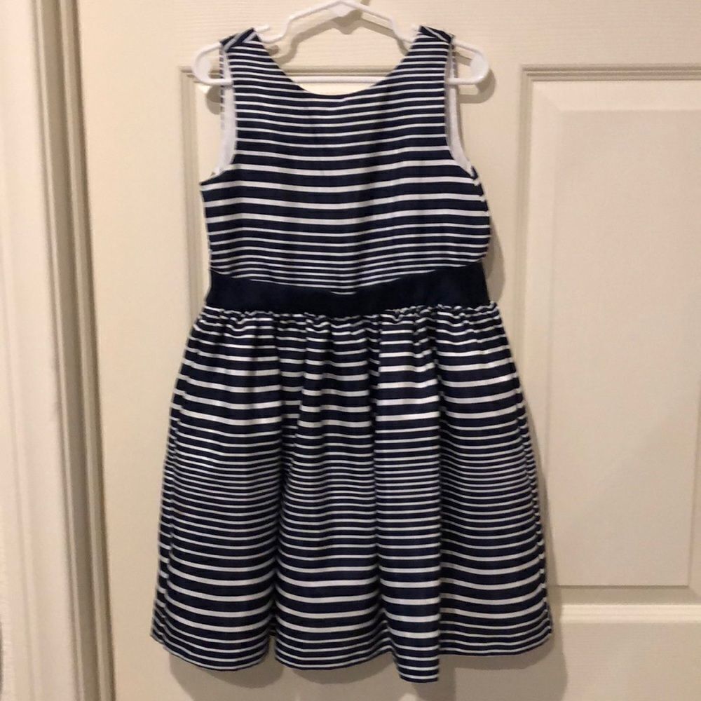Gymboree Blue & White Striped Formal Dress Size 5